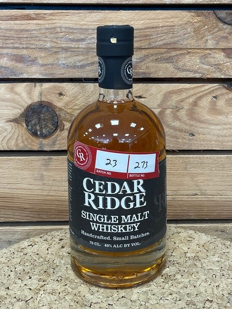 Cedar Ridge single malt whisky