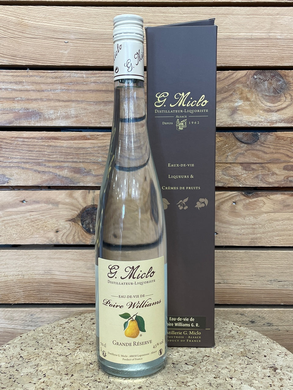 Eau de vie de poire williams Grande Réserve 70cl Miclo