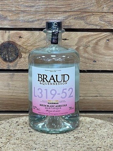Rhum Braud & Quennesson blanc Parcelle Fond Poterie 52°